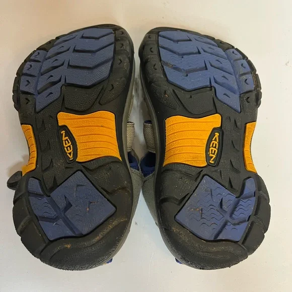 Keen Youth Size 13 Keen Newport H2 Water Sandals Hiking Shoes Gray Blue Kids Boy